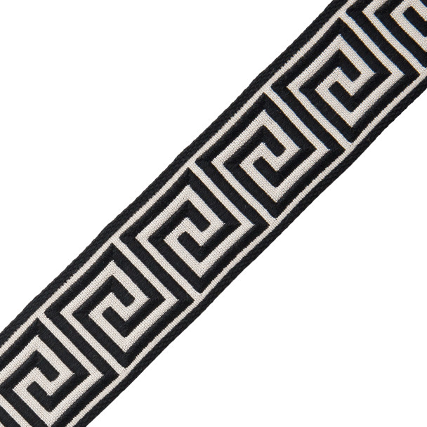1 3/8&quot; ARISTOTLE GREEK KEY / 17 CLASSIC WHITE/BLACK